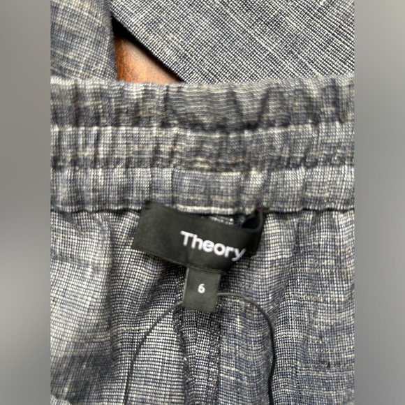 THEORY Linen Blend Straight Leg Pants - Picture 4 of 6